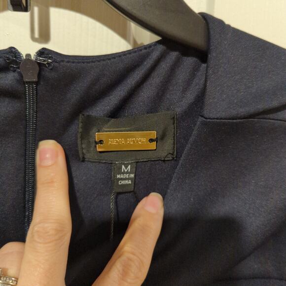 Alexia Admor Sheath Scuba Dress, Navy, M - Picture 3 of 6